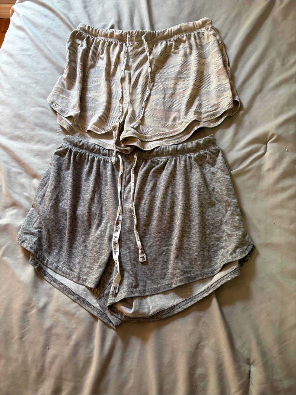 Avalanche Two-Pair Women's Lounge & Sleep Shorts in Gray and Cream